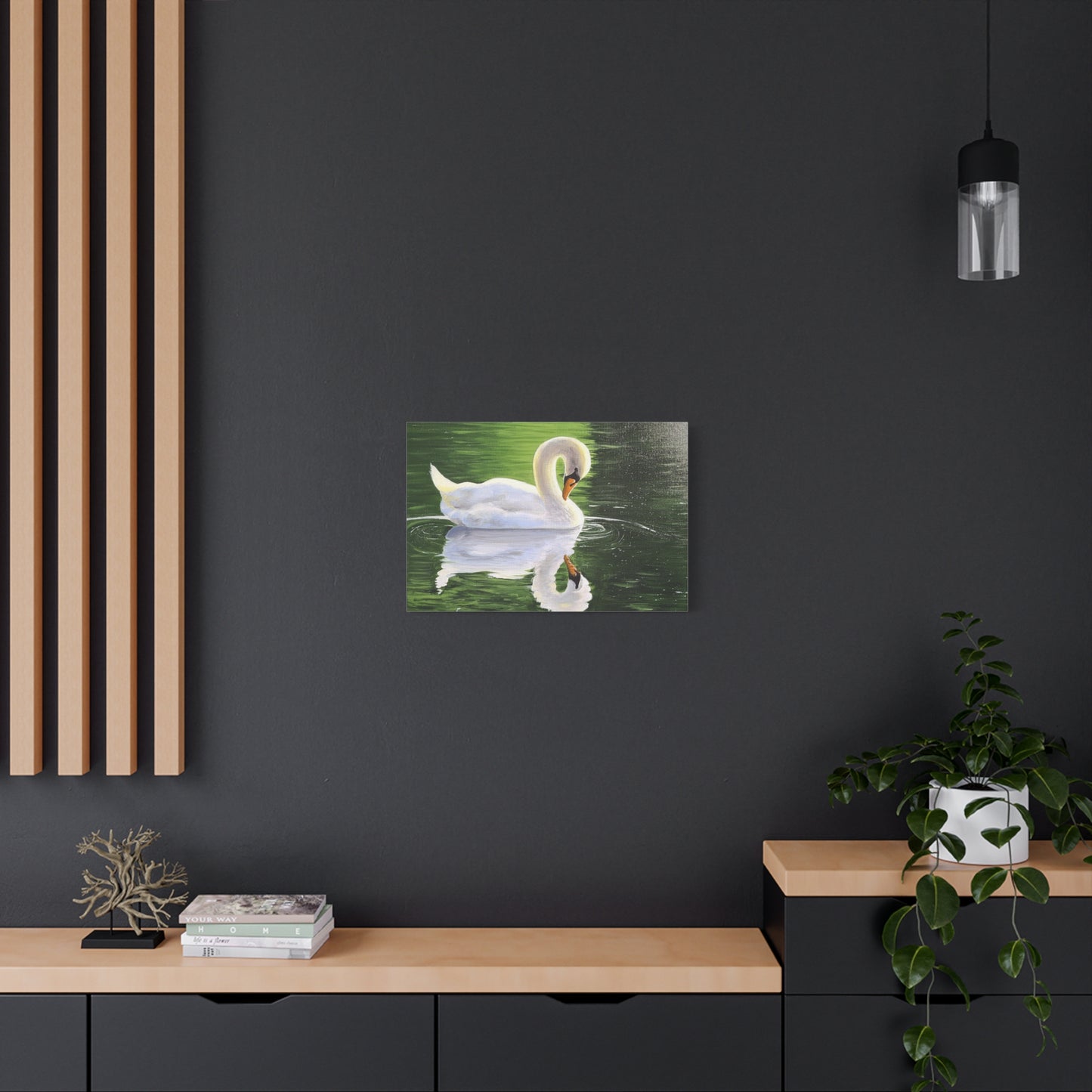 Pretty Swan on a Lake - Classic Canvas