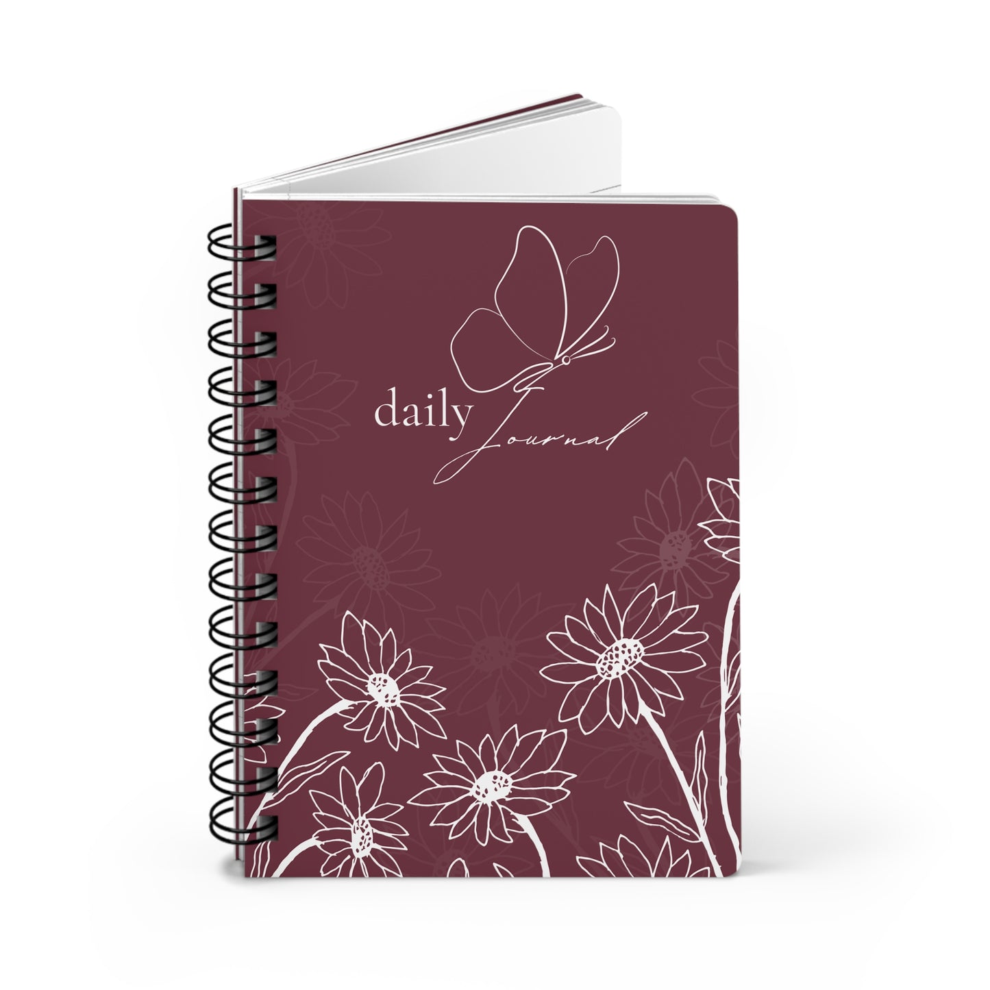 Floral Daily Spiral Bound Journal – Thoughtful Gift for Self-Reflection & Planning