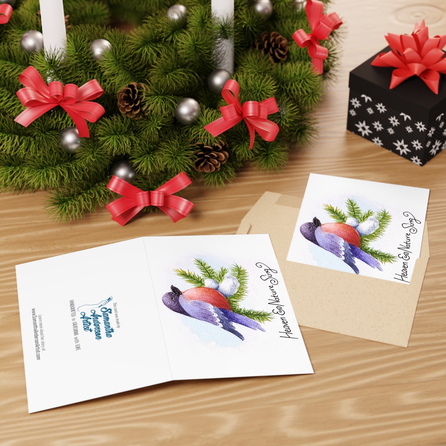 Greeting Cards (1-pc or 10-pk) - "Heaven & Nature Sing" Watercolor Robin