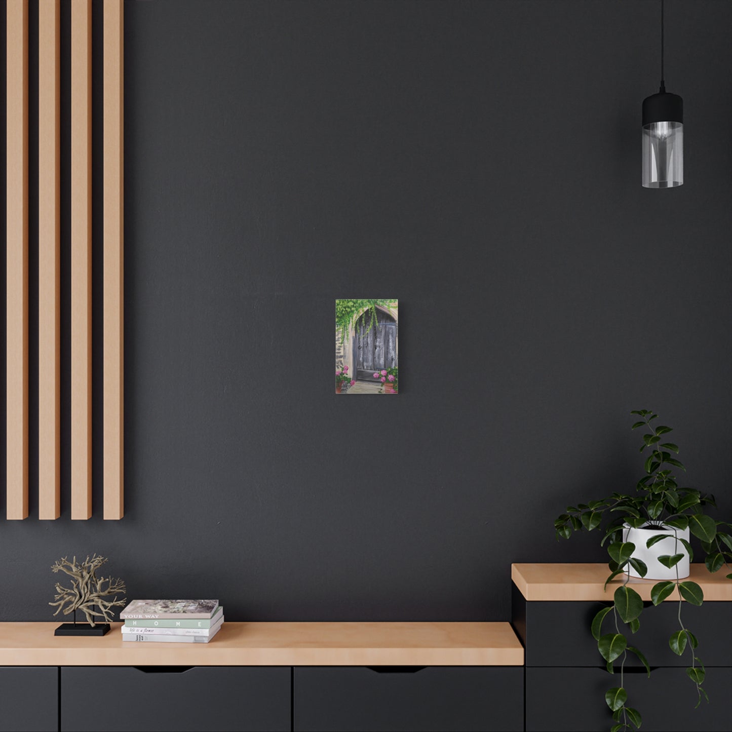 Rustic Door with Flower Pots - Classic Canvas