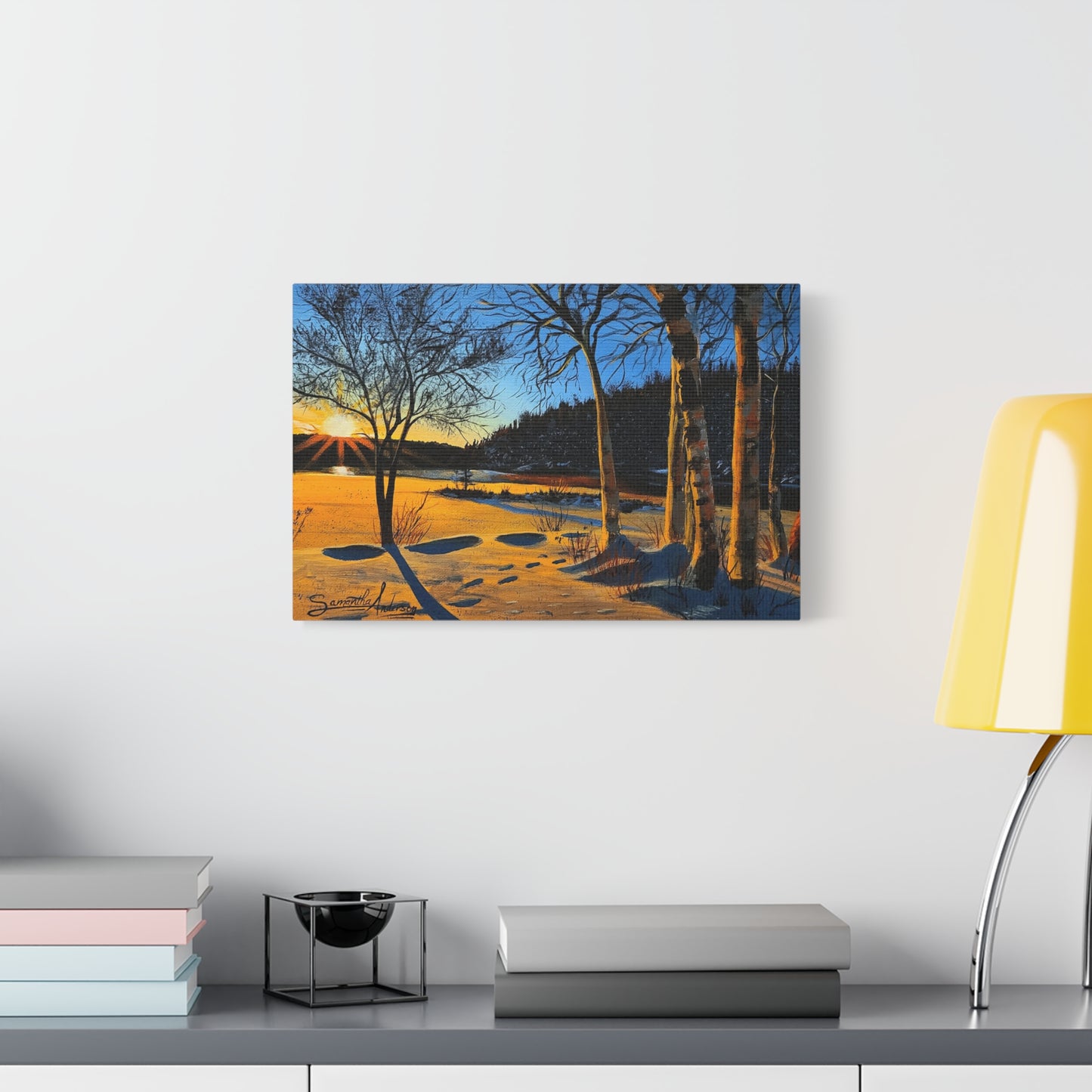 Sunset Frozen Lake - Classic Canvas