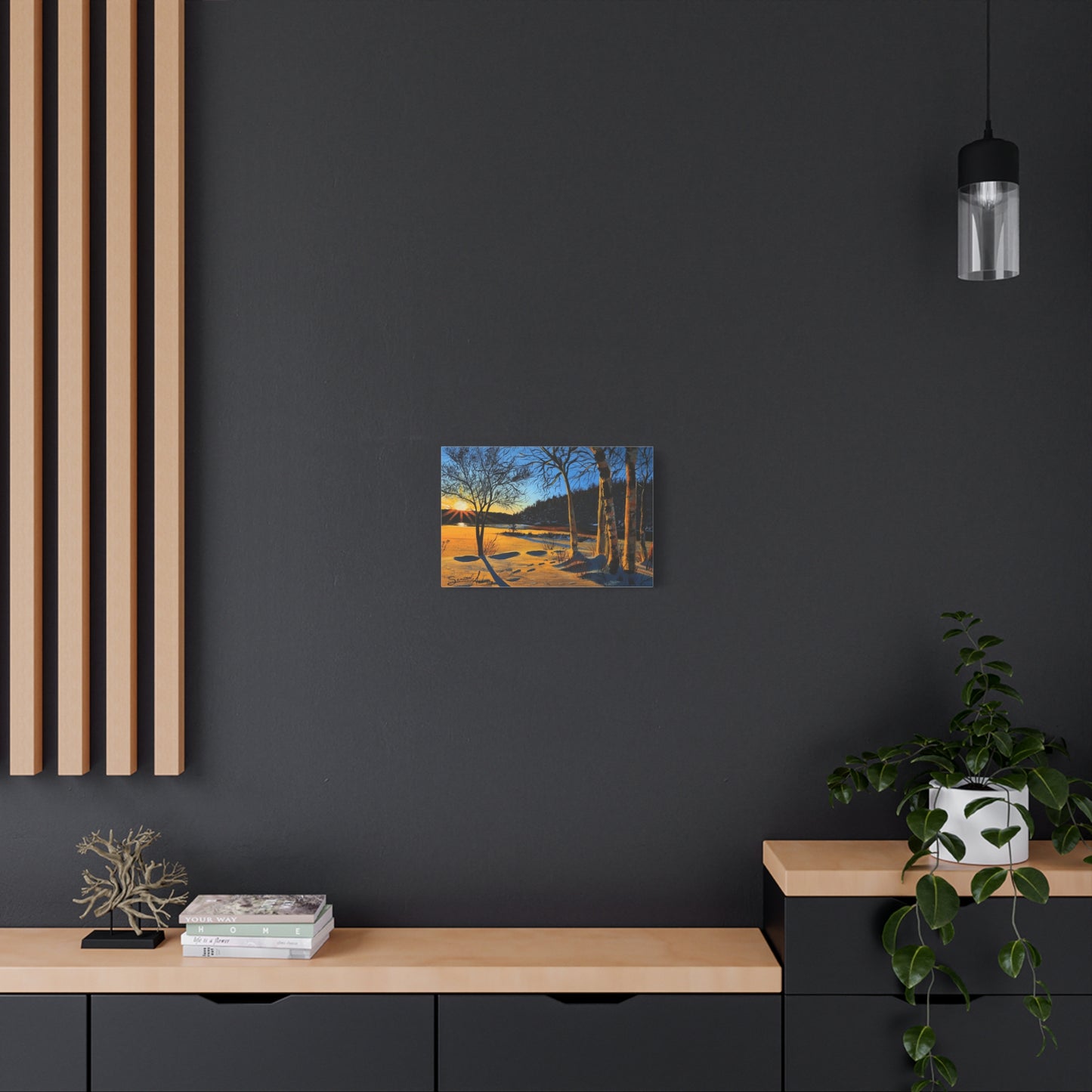 Sunset Frozen Lake - Classic Canvas