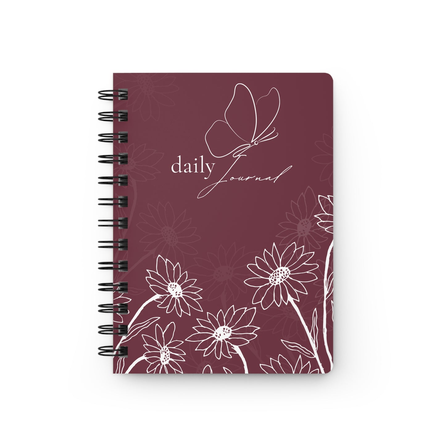 Floral Daily Spiral Bound Journal – Thoughtful Gift for Self-Reflection & Planning