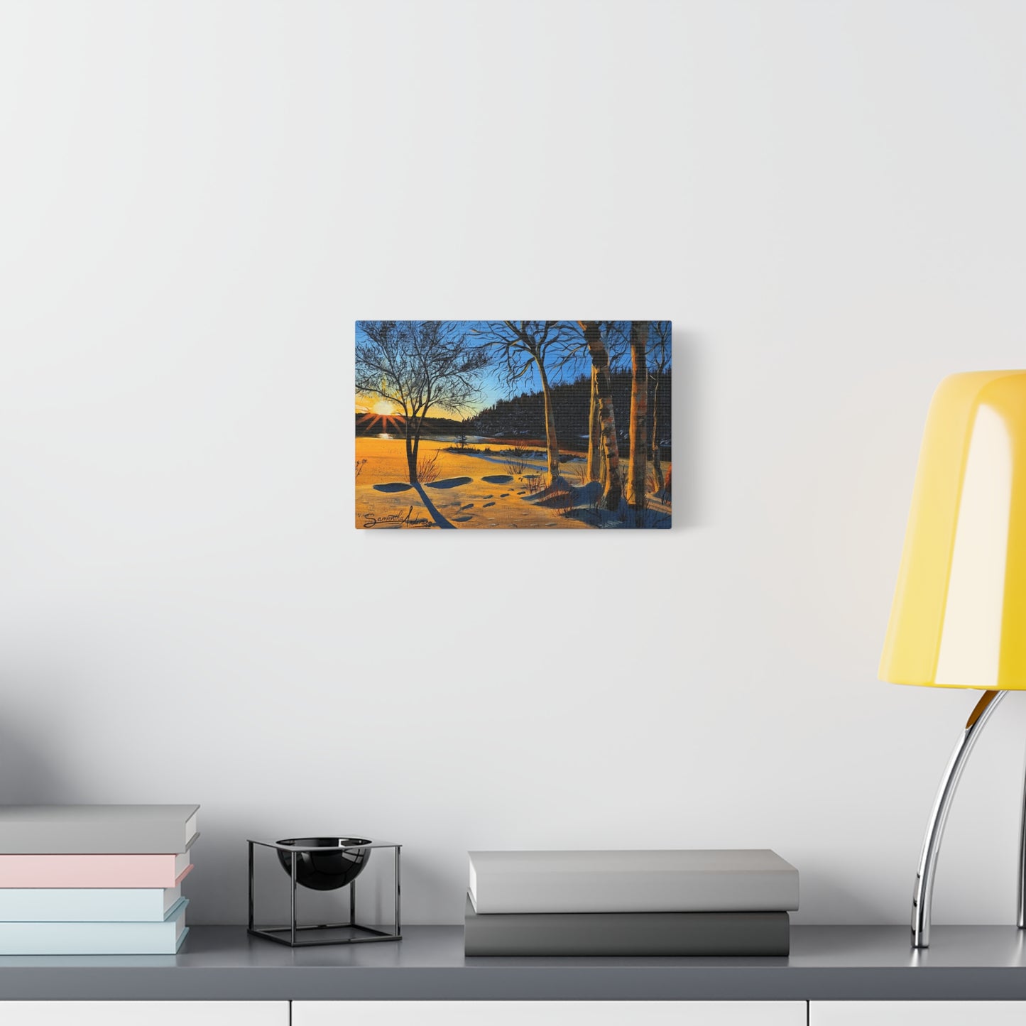 Sunset Frozen Lake - Classic Canvas