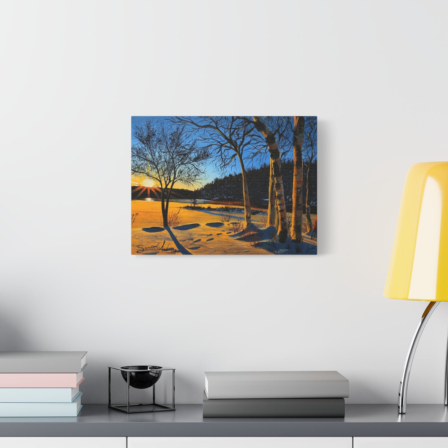 Sunset Frozen Lake - Classic Canvas