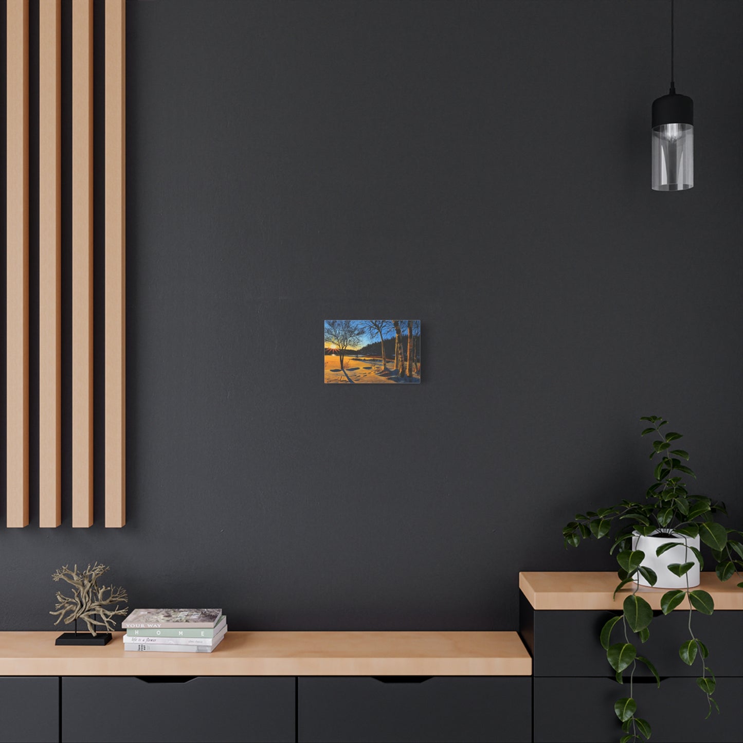 Sunset Frozen Lake - Classic Canvas